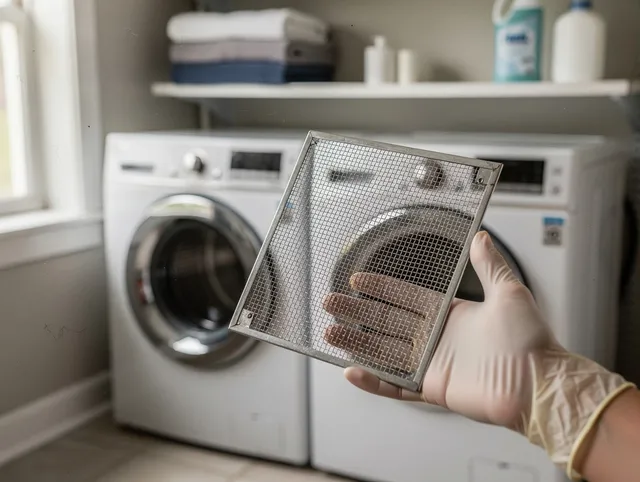 Plainfield Dryer Vent Cleaning specialist performing detailed lint trap cleaning service in Plainfield